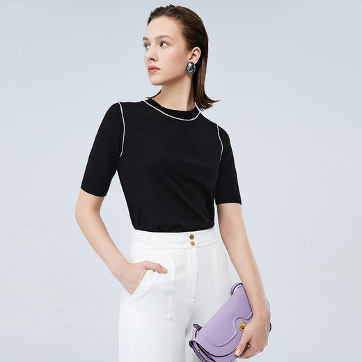 EITIE爱特爱秋季新款通勤气质百搭套头针织衫7501202 商品图2