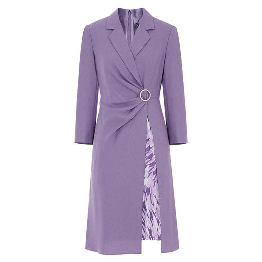 EITIE爱特爱秋季新款气质时尚收腰裙摆拼接连衣裙7507219 商品图5