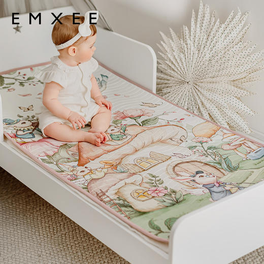 【夏日凉席】EMXEE嫚熙婴儿冰皮凉席幼儿园儿童午睡专用席子新生儿宝宝夏季透气凉席 商品图0