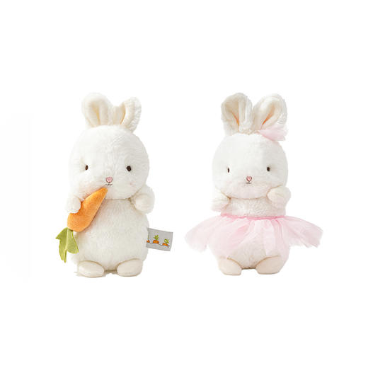 海湾兔 兔子白色小经典礼盒 兔子玩偶毛绒玩具公仔娃娃毕业礼物生日礼物女抱萝卜小兔 商品图0