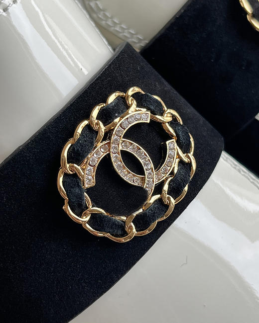 现货 THS 6.29-限时 香家 女士 厚底乐福鞋 双C水钻点缀乐福鞋 2色 BZ1185 商品图8