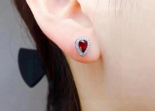 1ct 红宝石耳钉 商品图4