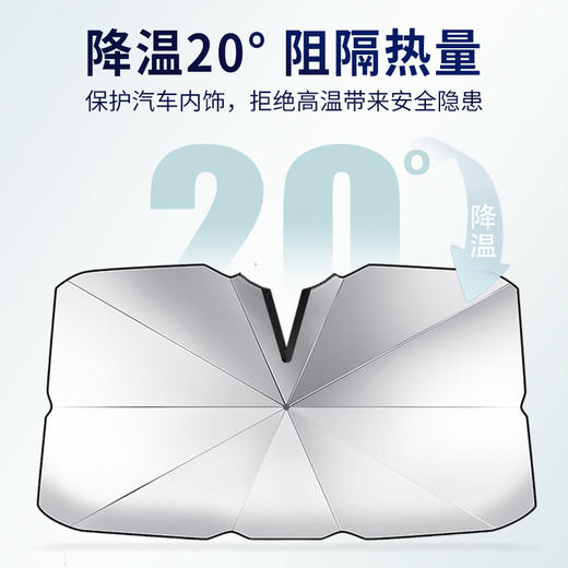 【夏季车载福利套装】车载遮阳伞1把、4片侧挡、冰垫1个、车载香膏2个 商品图5