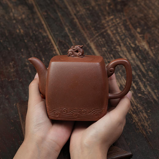 欧咏 方泉壶 宜兴紫砂原矿茶壶紫砂壶功夫茶泡茶壶茶具仿古 商品图1