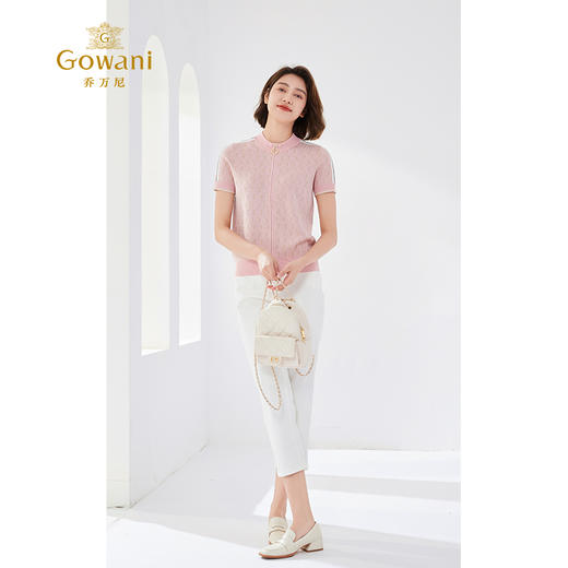 乔万尼针织衫女夏短袖新品运动风EM2M865 商品图1