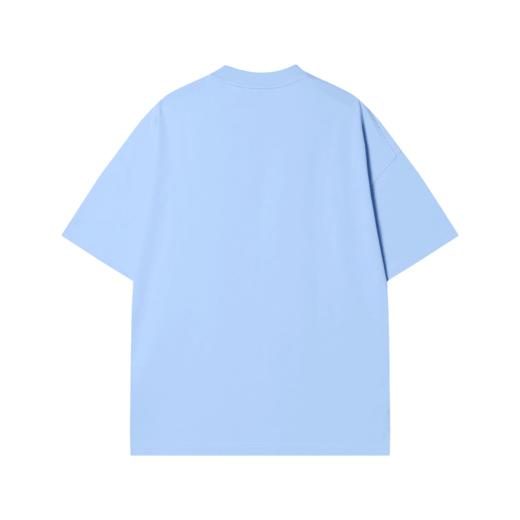 T1277潮流夏季新款纯色爱心拼接男女同款上衣百搭短袖潮流宽松T恤 商品图2