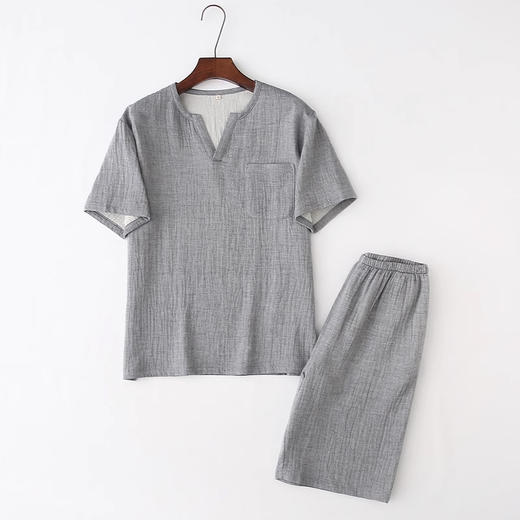 裁缝学苑MQ41双层纱布日系男装套头短袖短裤睡衣套装纸样家居服样板 商品图2