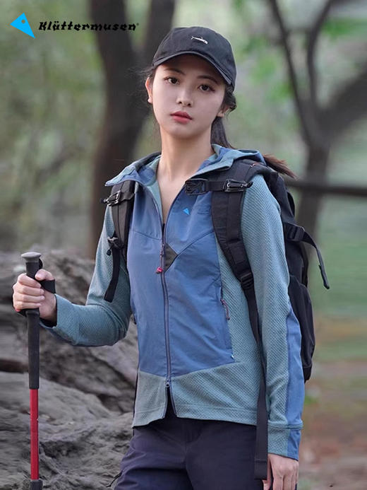 KLATTERMUSEN/攀山鼠男女款户外保暖快干运动帽衫拉链版神鸦20681 商品图3