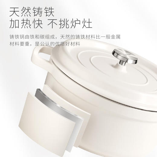 VELOSAN/温仑山 VELOSAN 潘朵拉珐琅锅 24cm 铸铁 锅焖 焗锅 辅食锅 煲汤锅 炖锅 海鲜锅大 商品图2