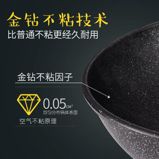 卡兰思 金爵纳米能量麦饭石炒锅32CM（KLS-CG219） 商品图3