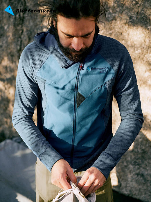 KLATTERMUSEN/攀山鼠男女款户外保暖快干运动帽衫拉链版神鸦20681 商品图2