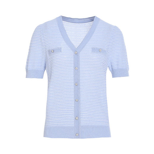 乔万尼针织衫女新款短袖天丝薄款EM2M906 商品图4