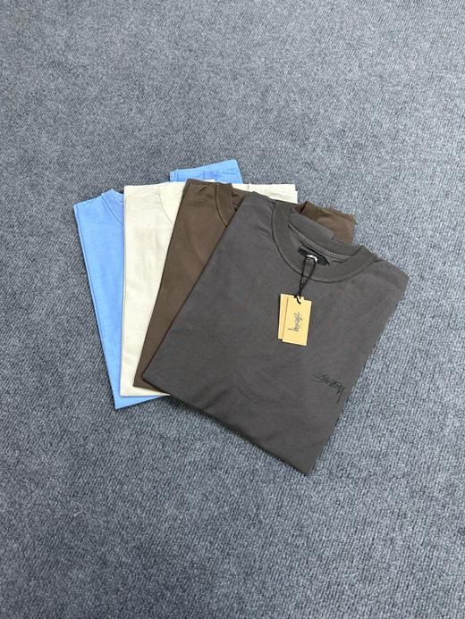 Stüssy 2024夏新款 LAZY TEE 反穿水洗圆领短袖T恤 男女同款 Z-11788 商品图13