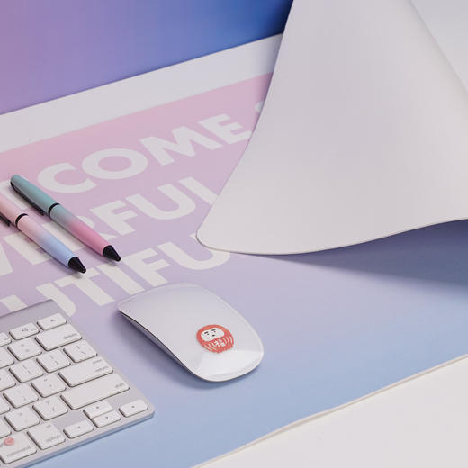 【趁早文创】趁早白日梦想家系列渐变语录桌垫加大防水办公电脑鼠标垫桌面保护垫 商品图4