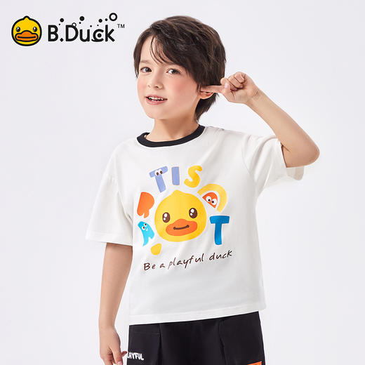 B.Duck小黄鸭童装夏季短袖T恤男女童105-150  BF2501067 商品图1