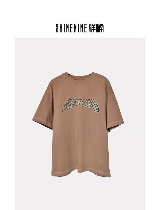 420812196复古印花短袖T恤 商品图0