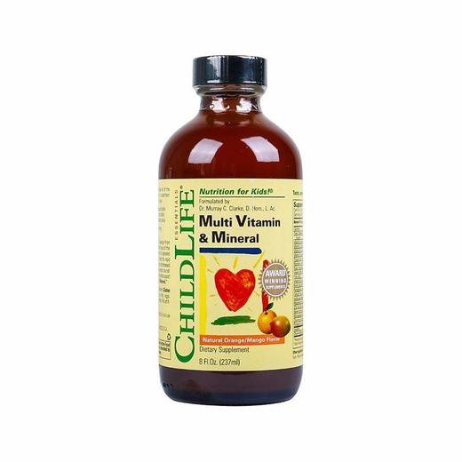 【保税仓】美国童年时光Childlife多维锌复合多种维生素口服液237ml 商品图0
