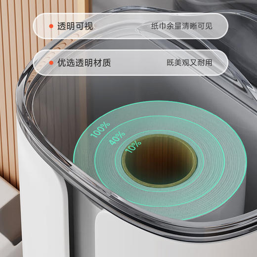 佳帮手  纸巾盒  免打孔山景侧抽纸巾盒-佳白JBS-SNH-SJ3-JWT 商品图3