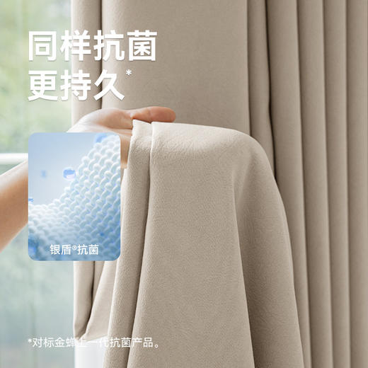 【爱尚】金蝉新款抗菌遮光窗帘高精密奶油卧室客厅现代简约轻奢 商品图1