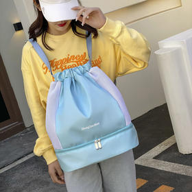 【超大容量！干湿分离包】游泳包干湿分离带鞋仓防水户外运动瑜伽健身包包抽绳双肩包舞蹈包，可放泳装、湿毛巾、湿衣服等，防潮不漏水