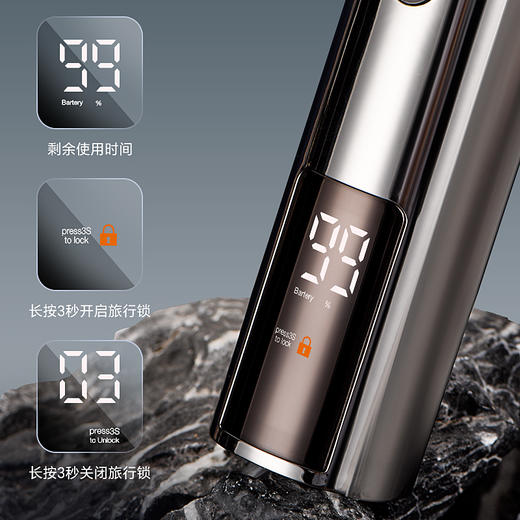 Mini便携合金剃须刀礼盒装，磁吸式刀头设计， IPX7级防水，剃须不伤肤，长续航！ 商品图7