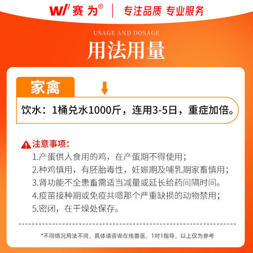 【禽用】赛为兽药10%氟苯尼考可溶性粉支原体呼吸道药孕畜可用 商品图3