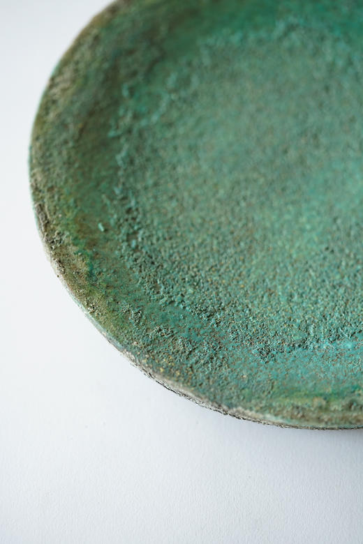 野口悦士02绿青｜台皿｜七寸 商品图1