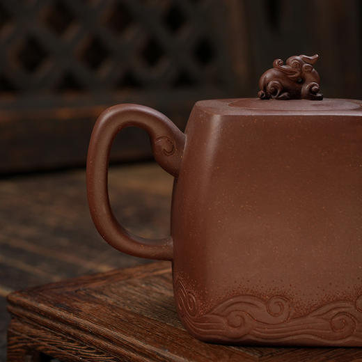 欧咏 方泉壶 宜兴紫砂原矿茶壶紫砂壶功夫茶泡茶壶茶具仿古 商品图4