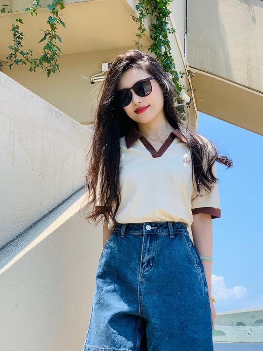 【百图lulu定制】【五分牛仔裤】美式复古高腰显瘦阔腿五分牛仔短裤 商品图3