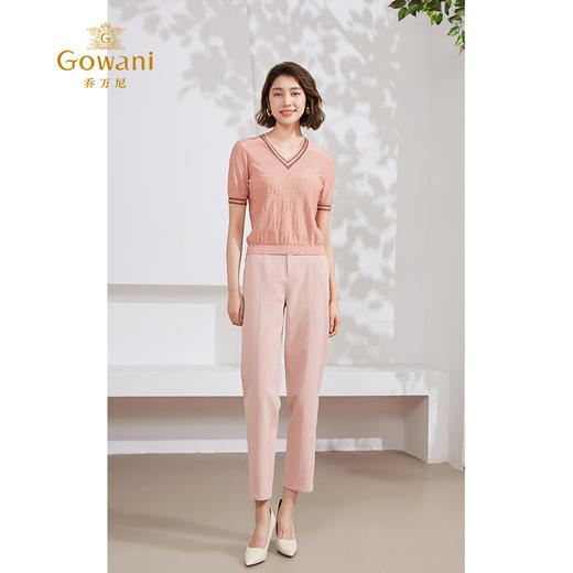 乔万尼桑蚕丝冰丝针织衫新款重磅提花设计EM2M858 商品图1