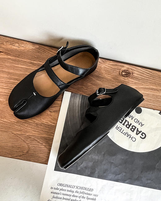 现货 THS 6.29-限时 M6家 女士 新款在售 巨巨软羊皮分趾皮鞋 BZ1187 商品图6