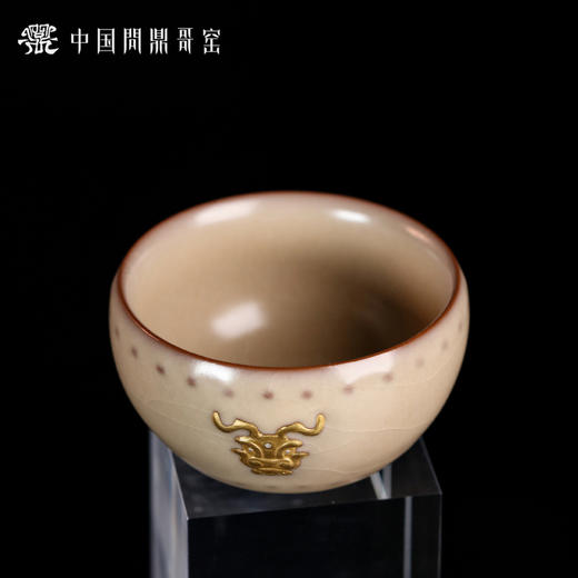 问鼎哥窑描金战鼓杯 商品图3