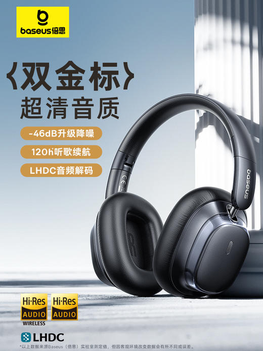 倍思 Bowie系列 H1s 头戴式降噪蓝牙耳机 商品图4