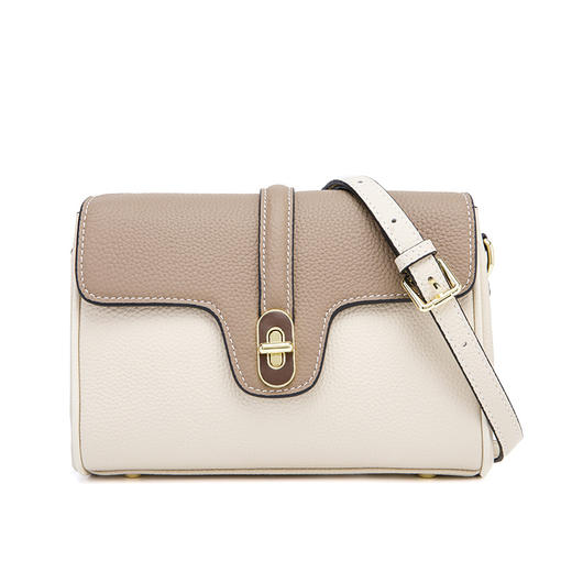 【颜值在线，彰显气质~】新款单肩女包 撞色简约百搭小方包 高级感头层牛皮 单肩斜挎包女士包-QQ 商品图7