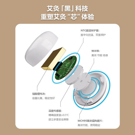 [2025] 隔物灸仪 CAJ-i9-2J｜ 带充电底座 可收纳 充电 ｜ 移动的艾灸仪 商品图3
