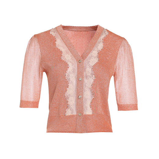 乔万尼针织衫短袖女夏季薄款拼接设计感EM2M856 商品图4