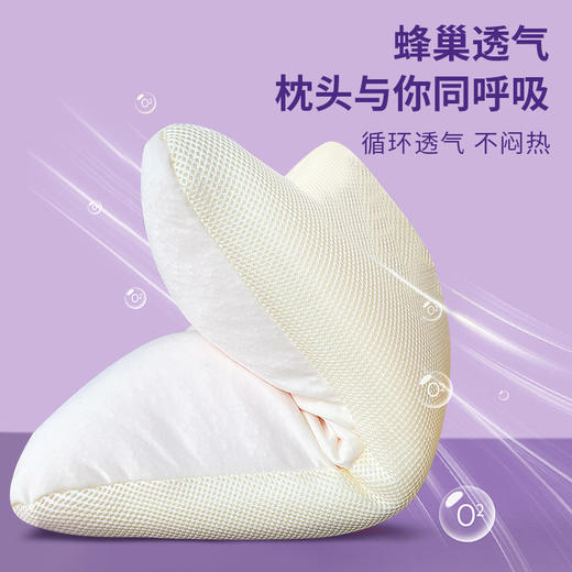 佐藤护颈枕（软管） 蜂巢透气 三层黑科技 舒睡芯升级 枕头与你同呼吸 循环透气 不闷热 商品图1