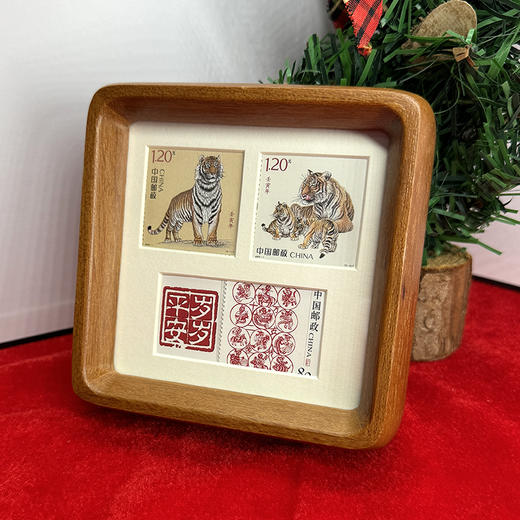 岁岁平安邮票、十二生肖岁岁平安实木摆件 商品图4
