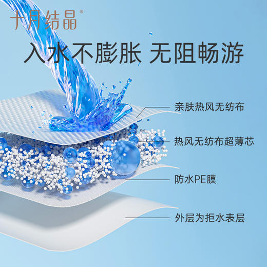 婴儿防水游泳专用纸尿裤10条 赠【一次性浴巾3条】 商品图5