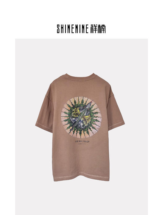 420812196复古印花短袖T恤 商品图1