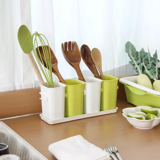 韩国 昌信 环保塑料创意收纳盒 安全多功能厨房桌面整理筐 抽屉内衣杂物分类 商品图1