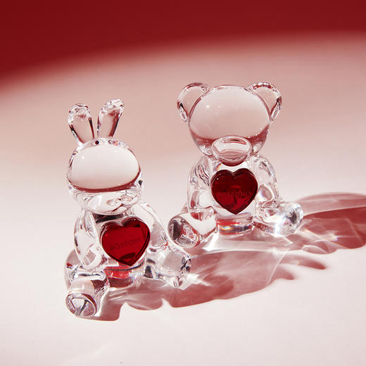 【家居摆件】ROSEONLY诺誓  玫瑰家居-心爱系列 水晶熊兔 送爱人女友精美礼品 家居摆件 商品图0