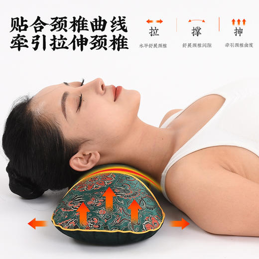 「艾草枕头！礼盒装」宫廷枕颈椎枕头 艾草艾灸枕富贵包护颈睡觉助睡眠床上用品 商品图2
