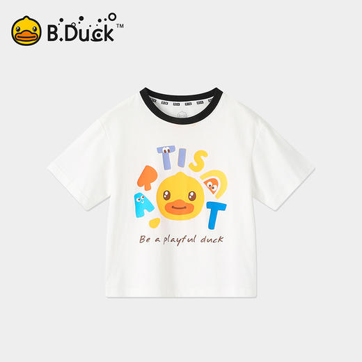 B.Duck小黄鸭童装夏季短袖T恤男女童105-150  BF2501067 商品图3
