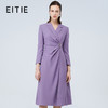 EITIE爱特爱秋季新款气质时尚收腰裙摆拼接连衣裙7507219 商品缩略图0