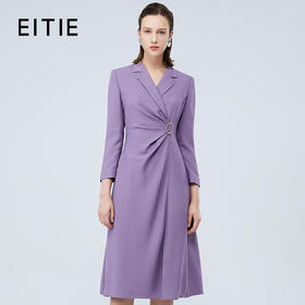 EITIE爱特爱秋季新款气质时尚收腰裙摆拼接连衣裙7507219