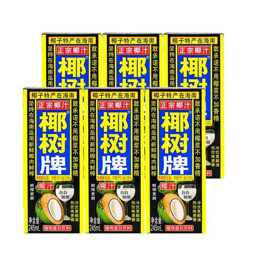 椰树椰汁 245ml*6盒/扎 商品图0