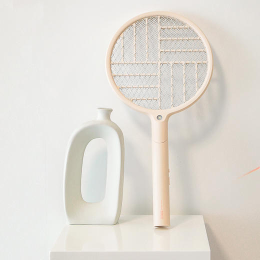 向物（SOTHING）电蚊拍充电式家用强力灭蚊灯蚊子拍灭蚊器紫光诱蚊灯拍两用二合一【可折叠灭蚊拍-窗 杏白】 商品图3