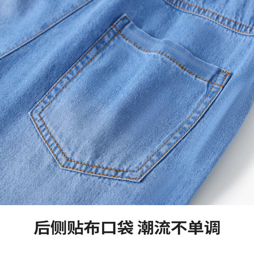 【110-165】男童夏款简约休闲轻薄牛仔短裤裤子精典泰迪 商品图7