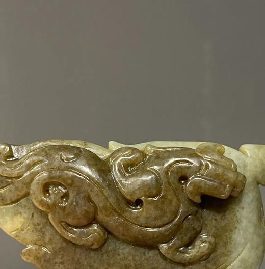 籽料糖沁白玉雕叶片螭龙把玩件，顺丰包邮 商品图3